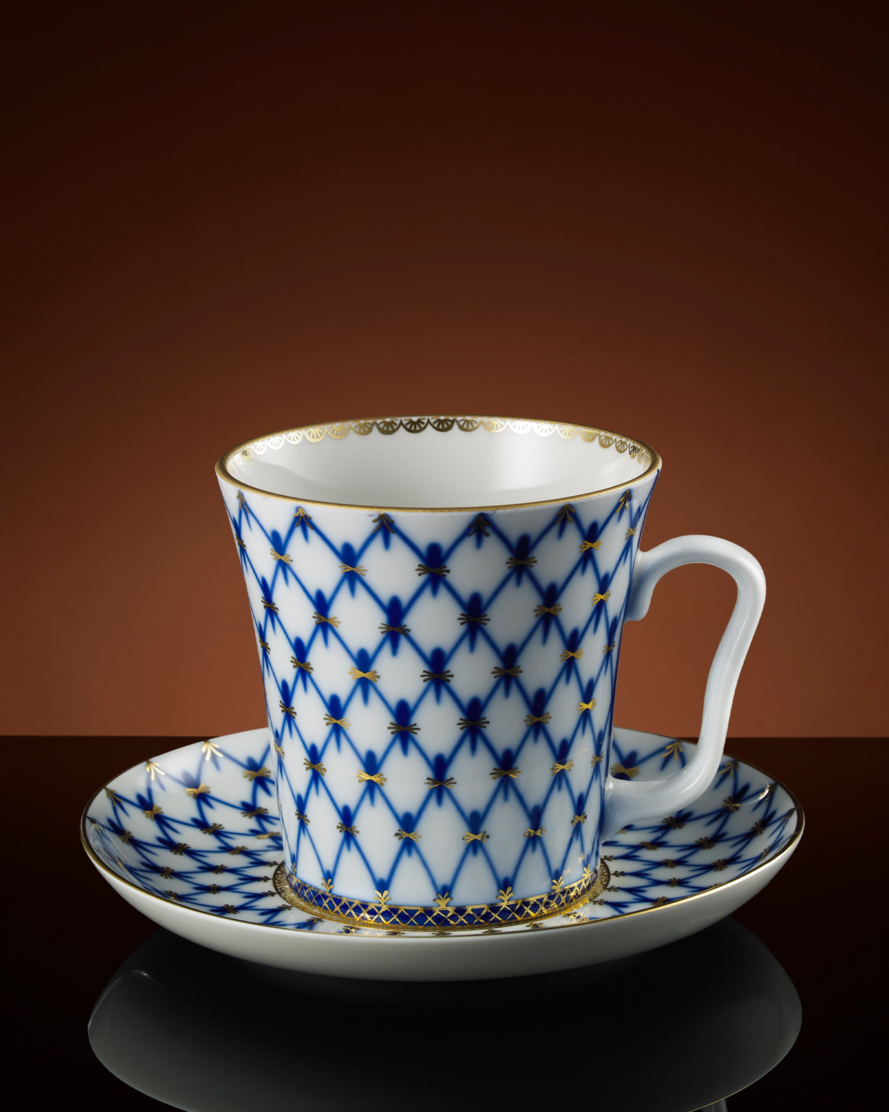 Tsarina Tea Mug and Saucer in Cobalt (350ml) | TWG Tea