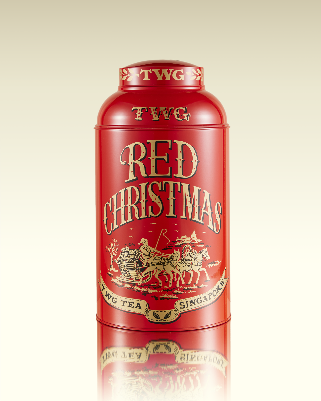 Hand-Painted Artisan Tea Tin, Red Christmas Tea | TWG Tea