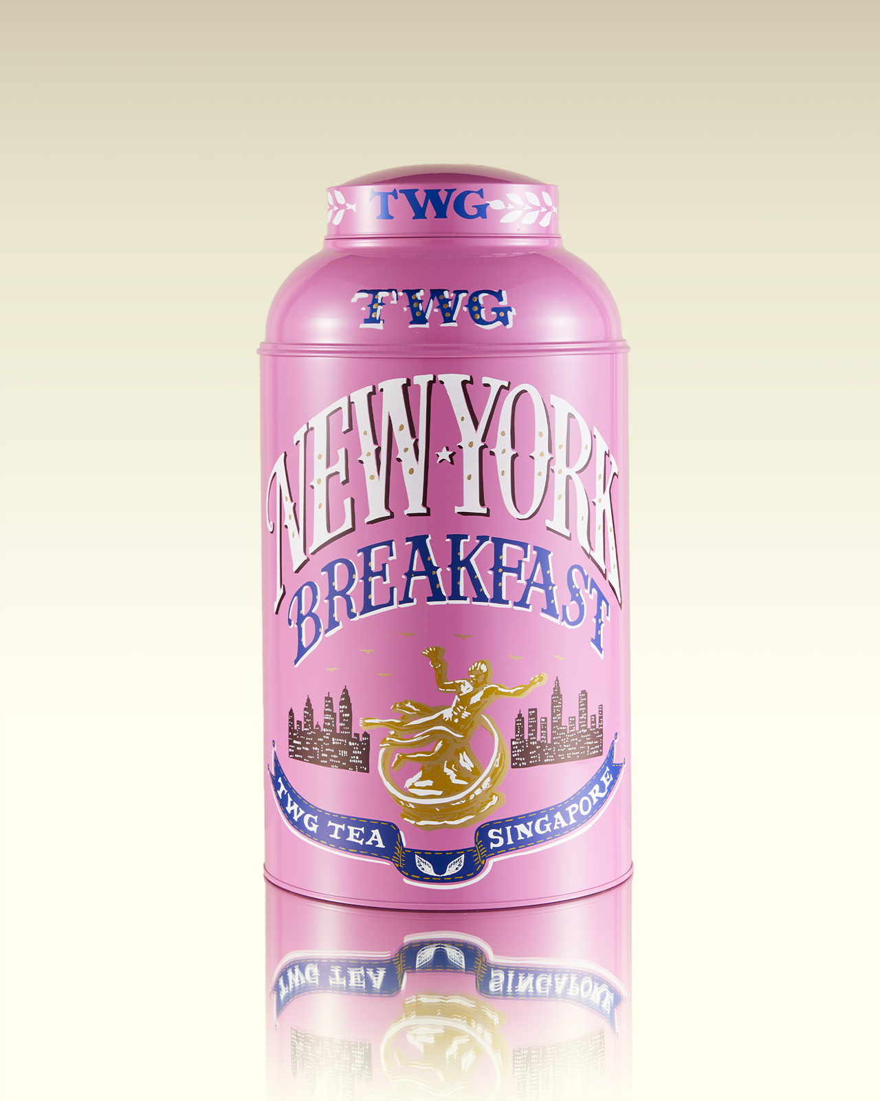 Boîte à thé Artisan peinte à la main, logo New York Breakfast Tea | TWG Tea