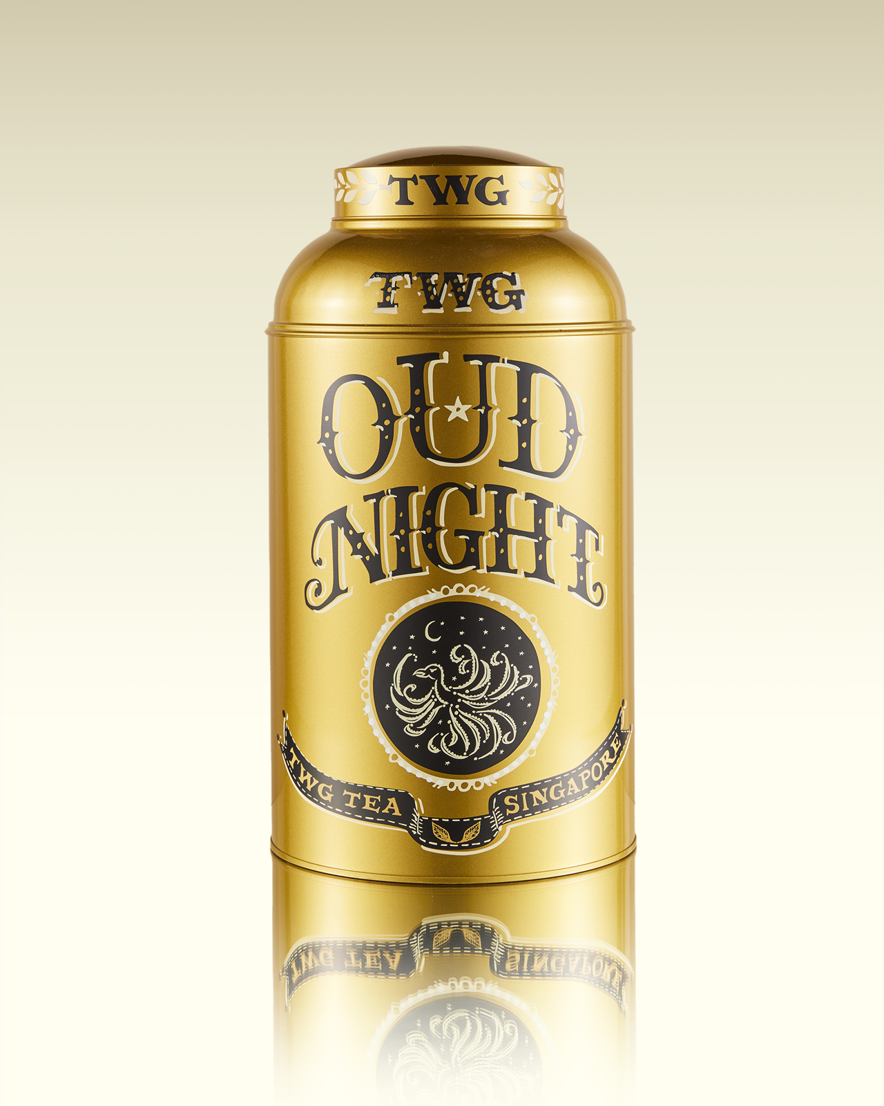 Scatola da tè Artisan dipinta a mano logo Oud Night | TWG Tea