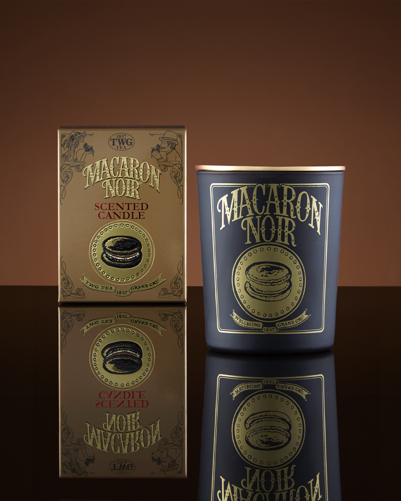 Macaron Noir Tee Duftkerze | TWG Tea