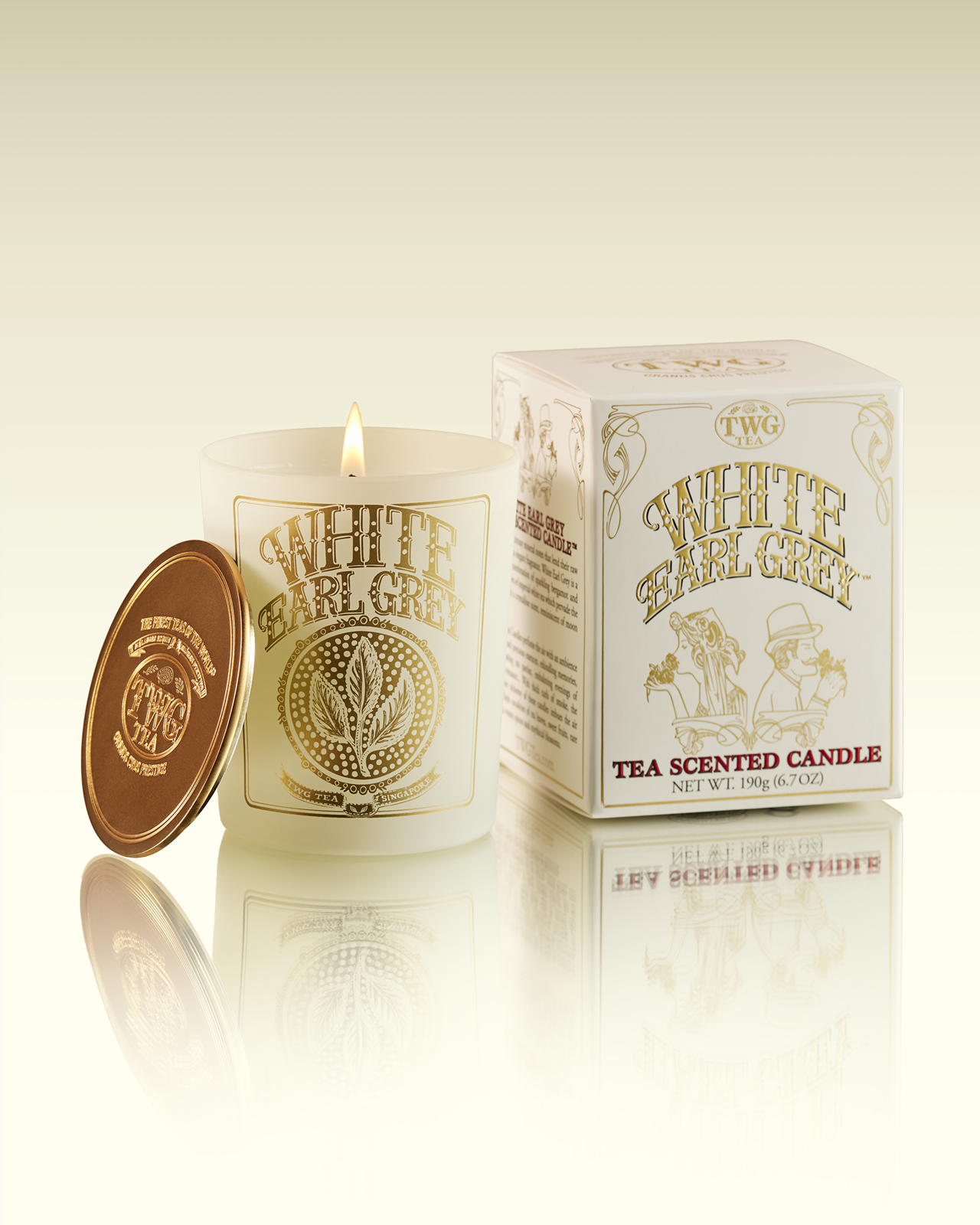 Bougie parfumée au thé White Earl Grey | TWG Tea
